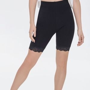 Lace Trim Biker Shorts